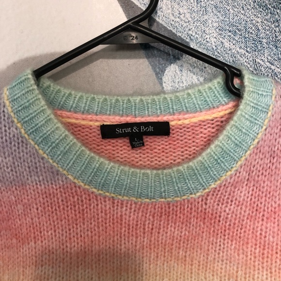 Strut & Bolt Rainbow Pastel Sweater - Picture 4 of 9